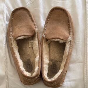 UGG Chestnut Suede Moccasin Slippers